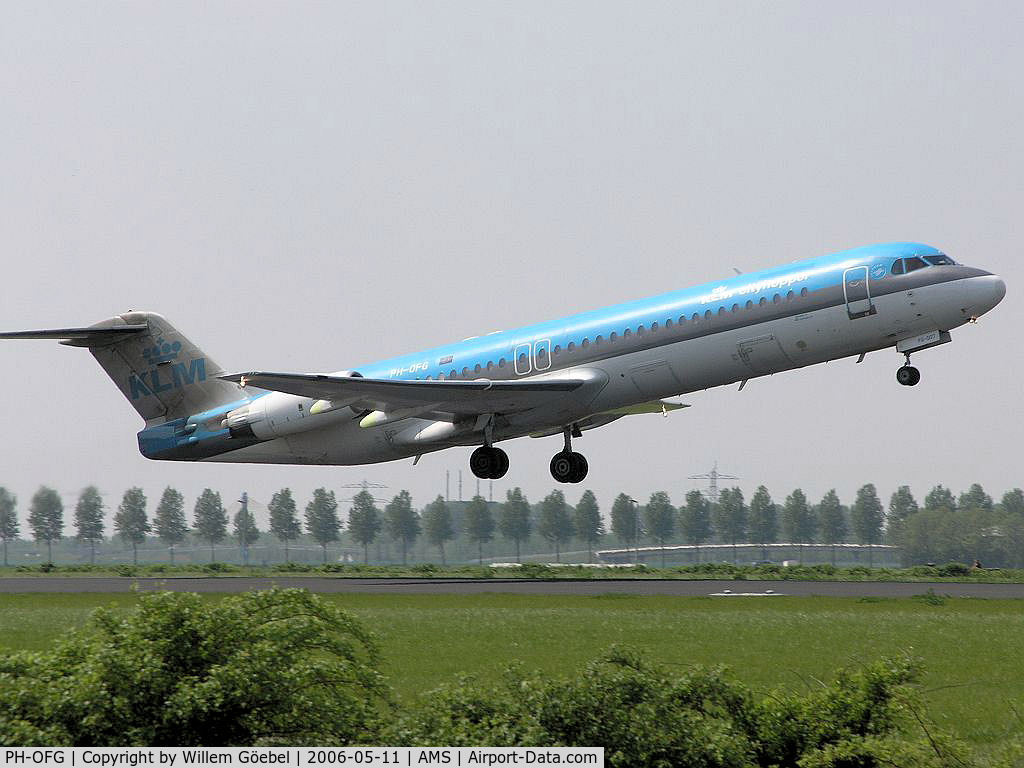 PH-OFG, Fokker 70 (F-28-0070) C/N 11275, Take off from runway L36 of Schiphol Airport