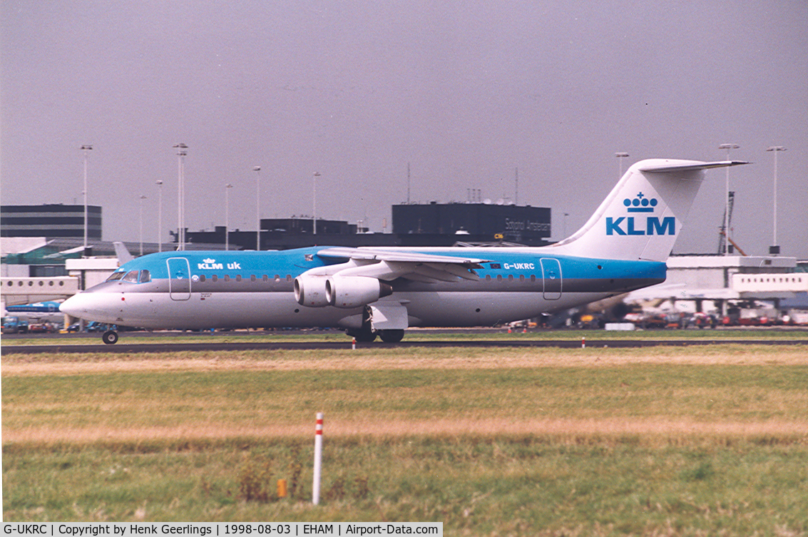 G-UKRC, 1990 British Aerospace BAe.146-300 C/N E3158, KLM UK
