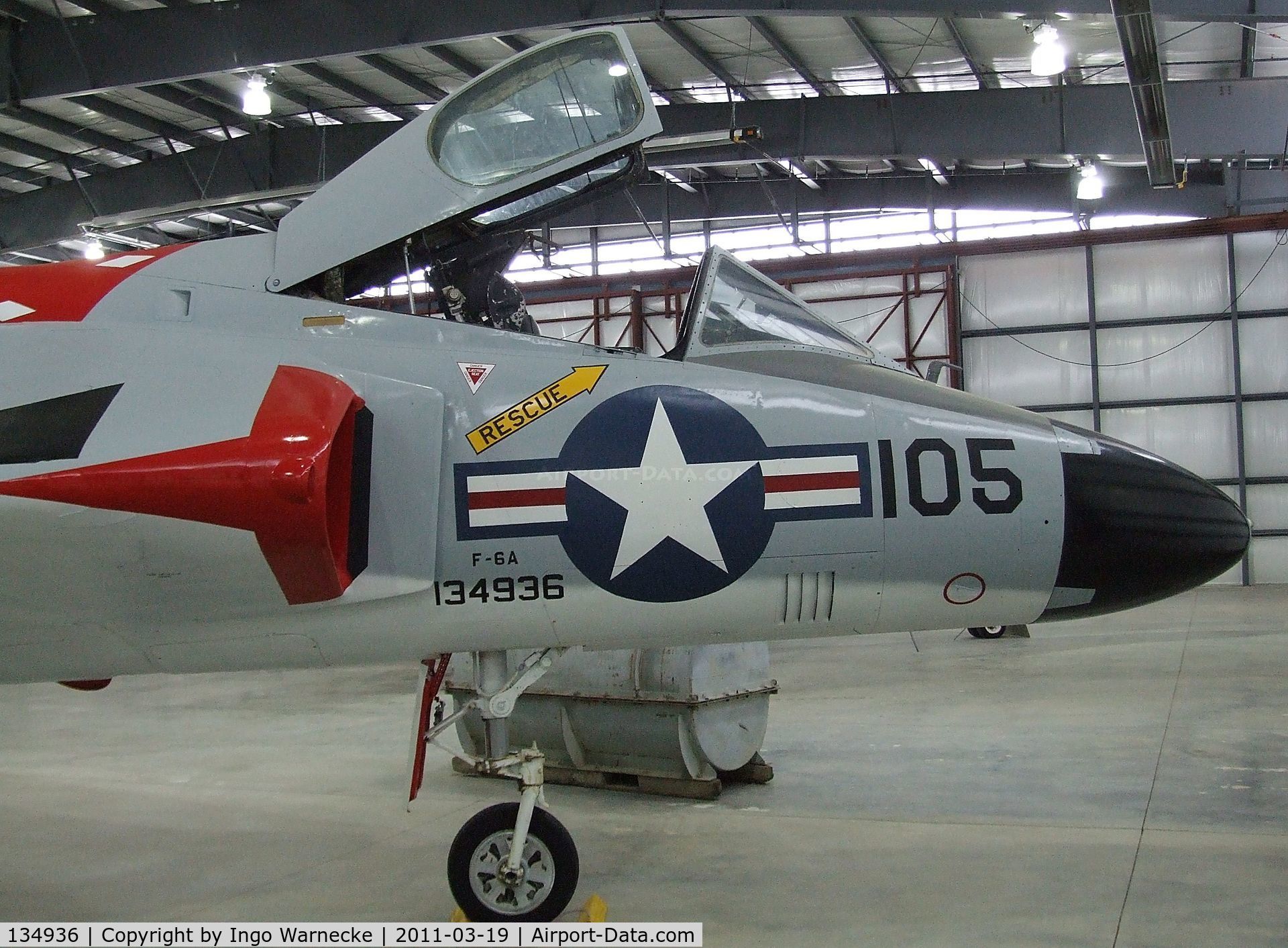134936, Douglas F-6A Skyray C/N 10530, Douglas F4D-1 / F-6A Skyray at the Pueblo Weisbrod Aircraft Museum, Pueblo CO