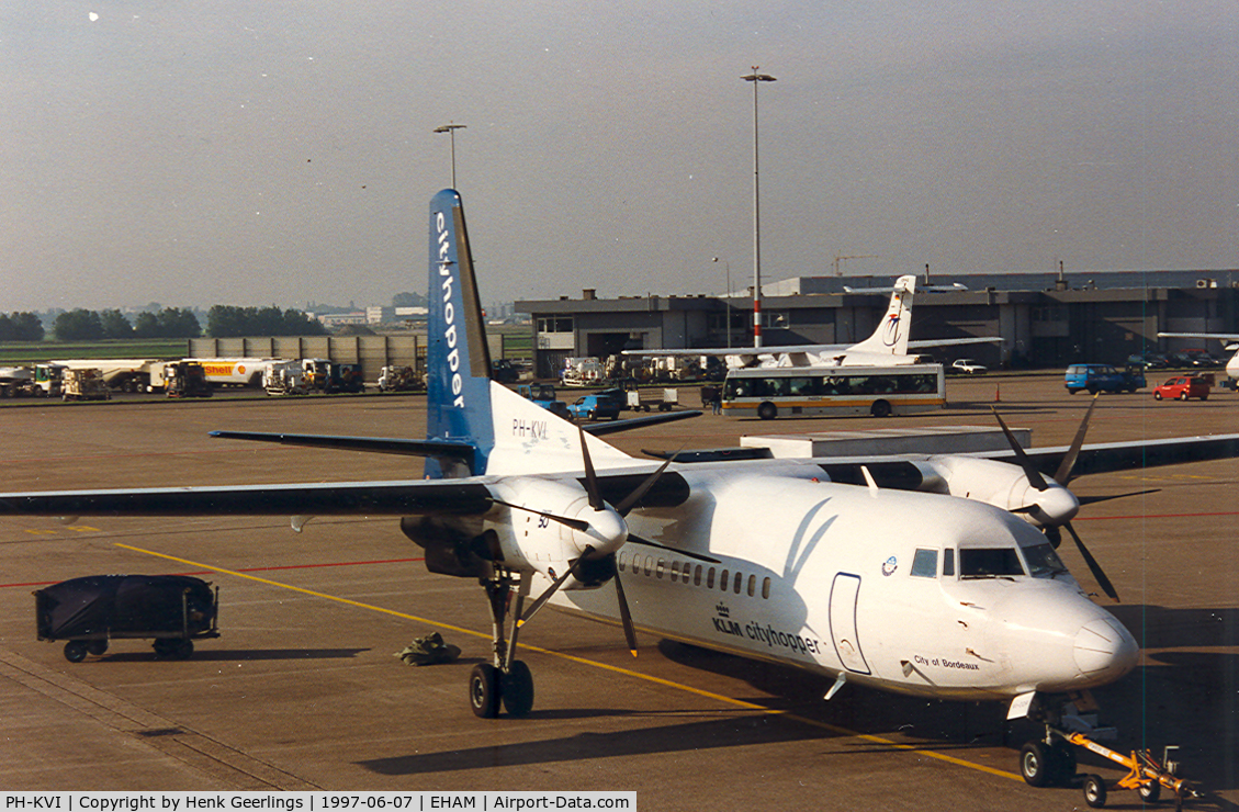 PH-KVI, 1991 Fokker 50 C/N 20218, KLM cityhopper