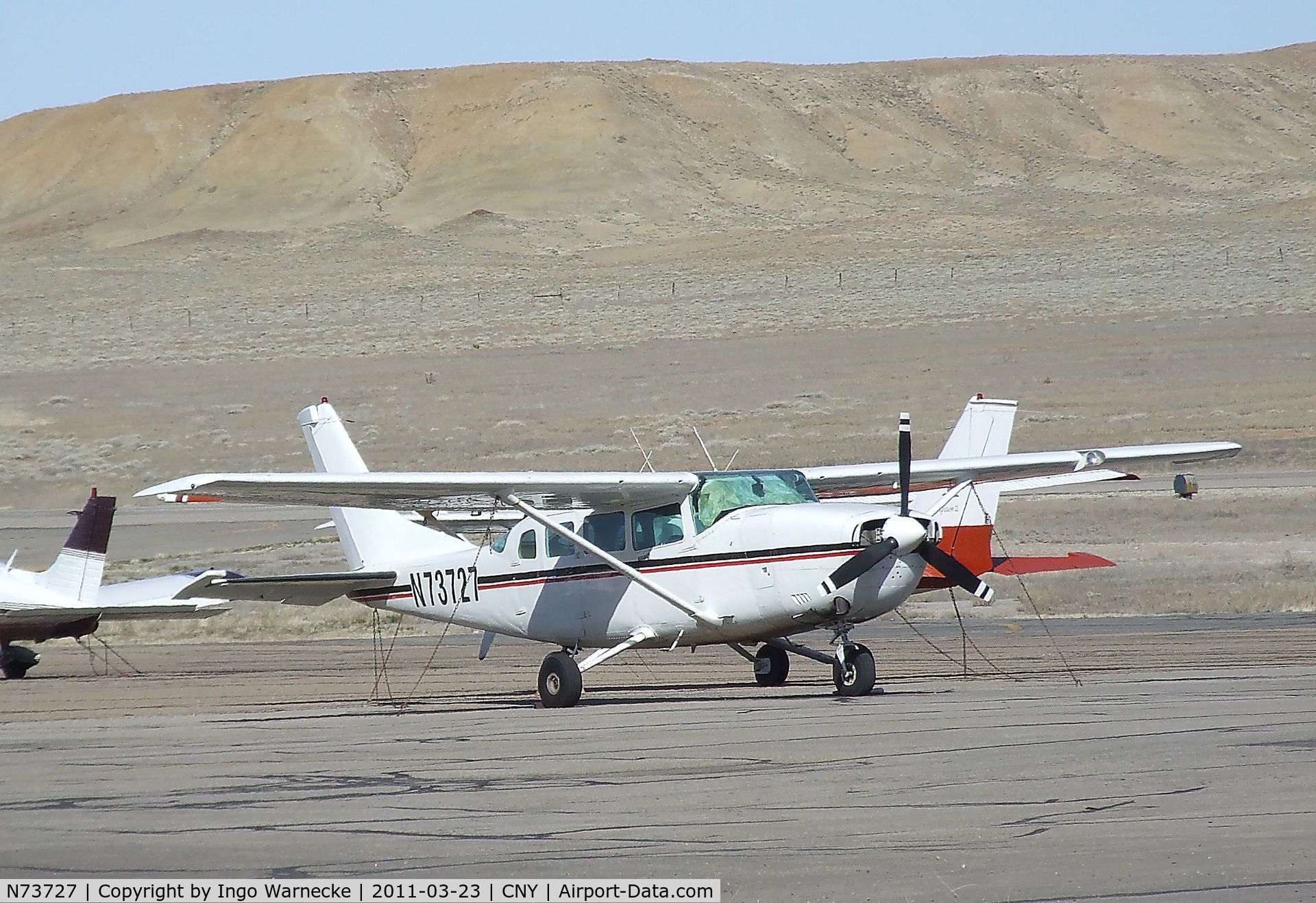 N73727, 1980 Cessna T207A C/N 20700617, Cessna T207A Turbo Stationair 8 at Canyonlands Field airport, Moab UT