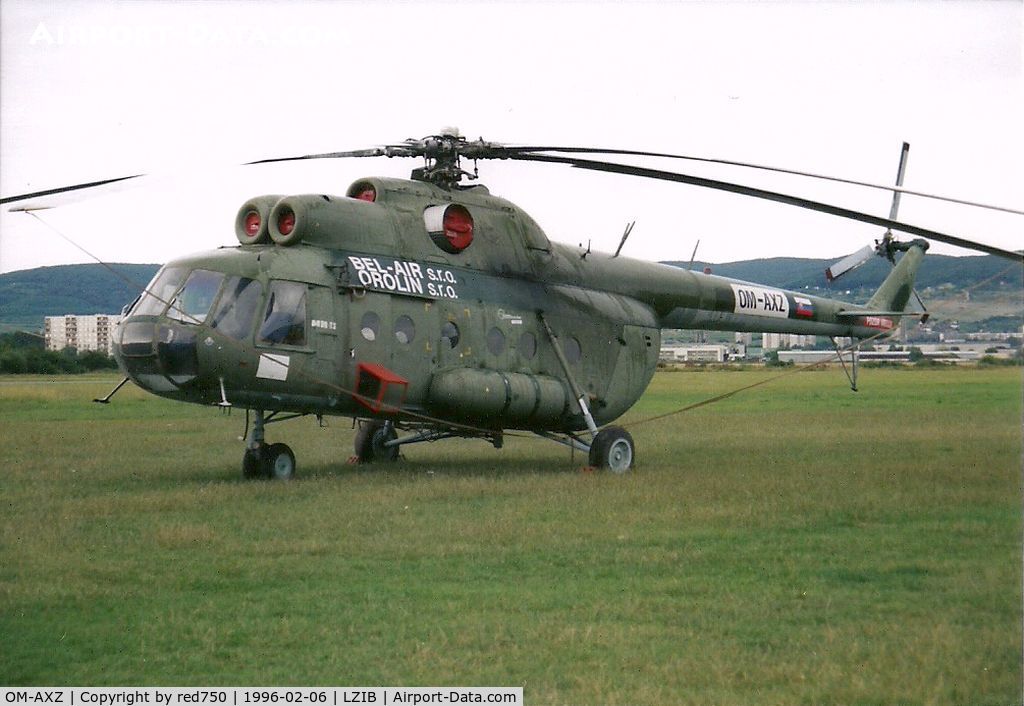 OM-AXZ, Mil Mi-8T C/N 2142, Photograph by Edwin van Opstal with permission. Scanned from a color print.