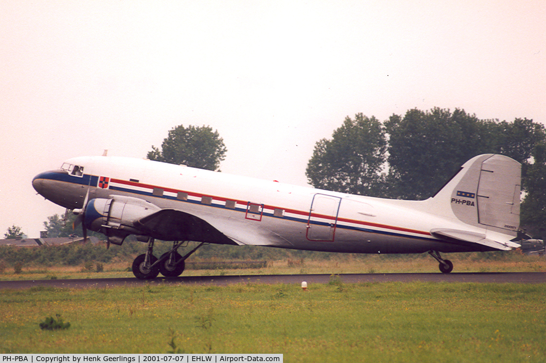 PH-PBA, 1943 Douglas DC-3C-S1C3G (C-47A-75-DL) C/N 19434, DDA , Openday Dutch AF at Leeuwarden AFB , July 2001