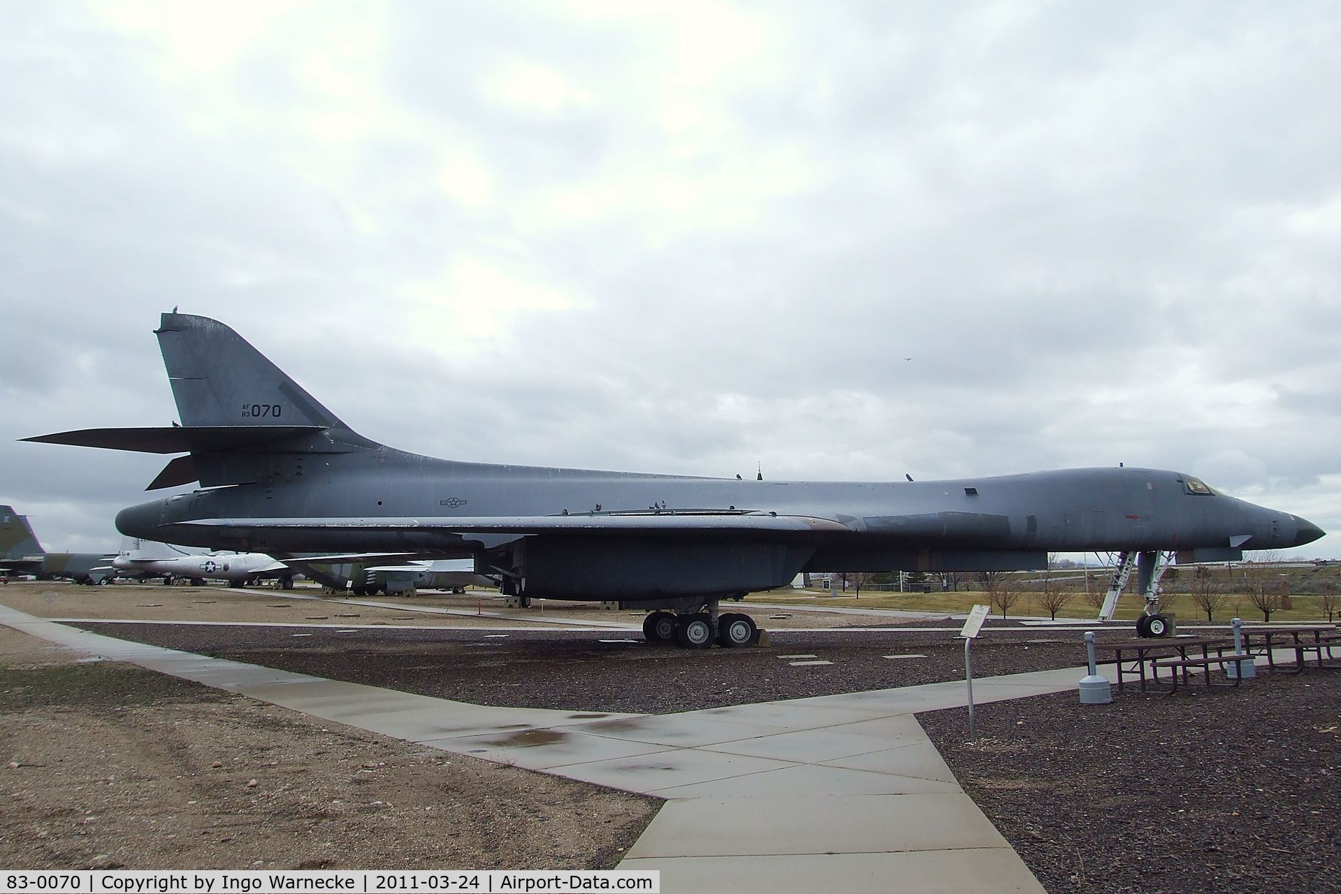 83-0070, 1983 Rockwell B-1B Lancer C/N 7, Rockwell B-1B Lancer at the Hill Aerospace Museum, Roy UT