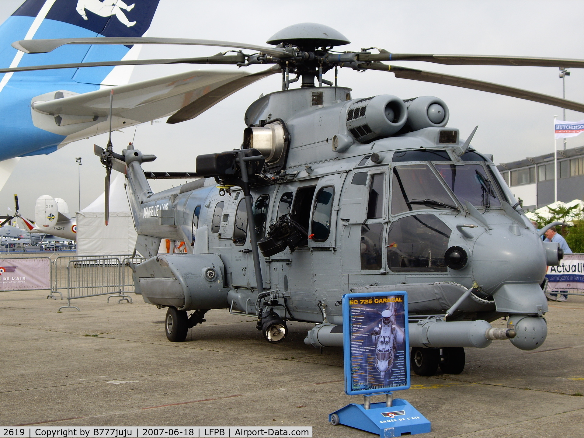 2619, Eurocopter EC-725R2 Caracal C/N 2619, on display at SIAE 2007