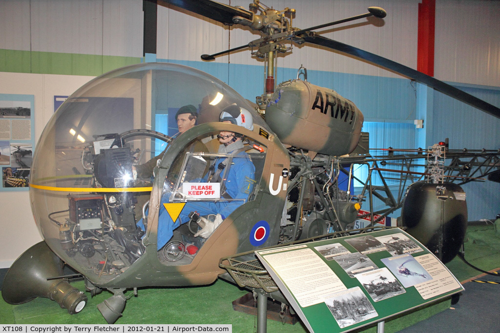 XT108, 1965 Westland Sioux AH.1 C/N 1571, Westland Sioux AH1, c/n: 1571 at Army Flying Museum at Middle Wallop