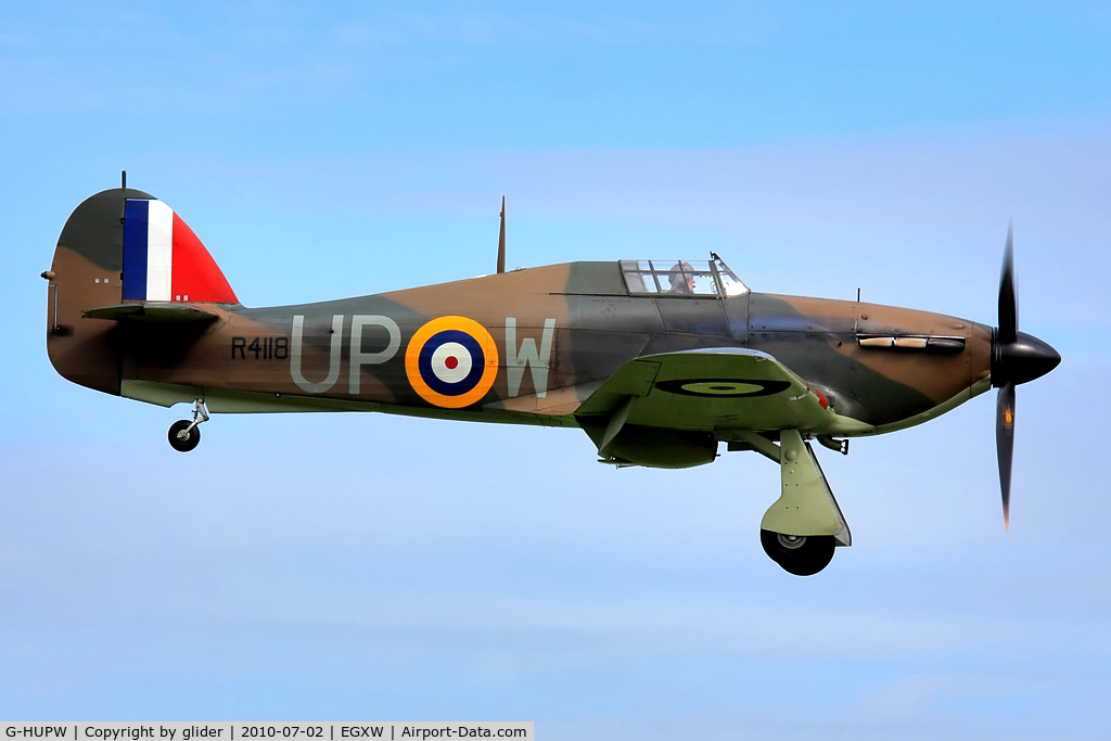 G-HUPW, 1940 Hawker Hurricane I C/N G592301, Arriving on the friday for the static display