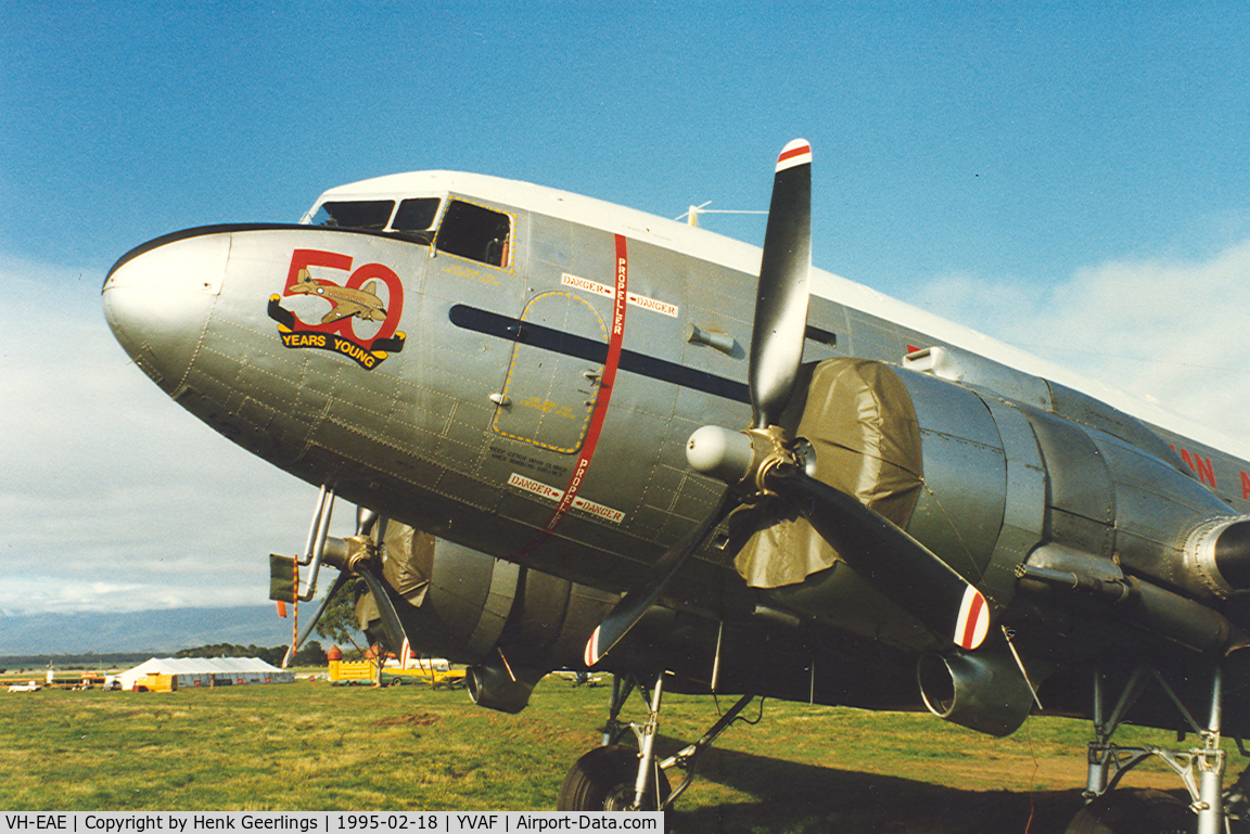 VH-EAE, 1945 Douglas C-47B Skytrain C/N 16348/33096, RAAF - ARDU , A65 95.Skyrace Tasmania , Valleyfield.