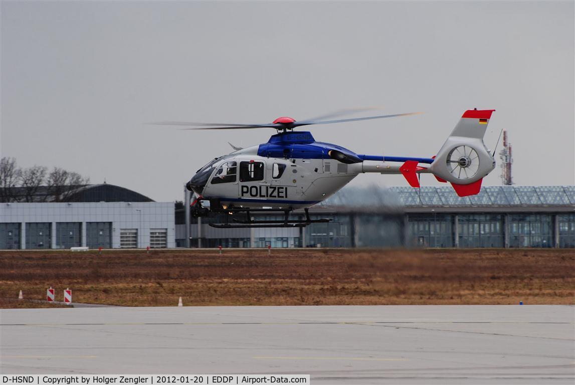 D-HSND, 2006 Eurocopter EC-135T-2 C/N 0492, Police heli is leaving Leipzig GAT....