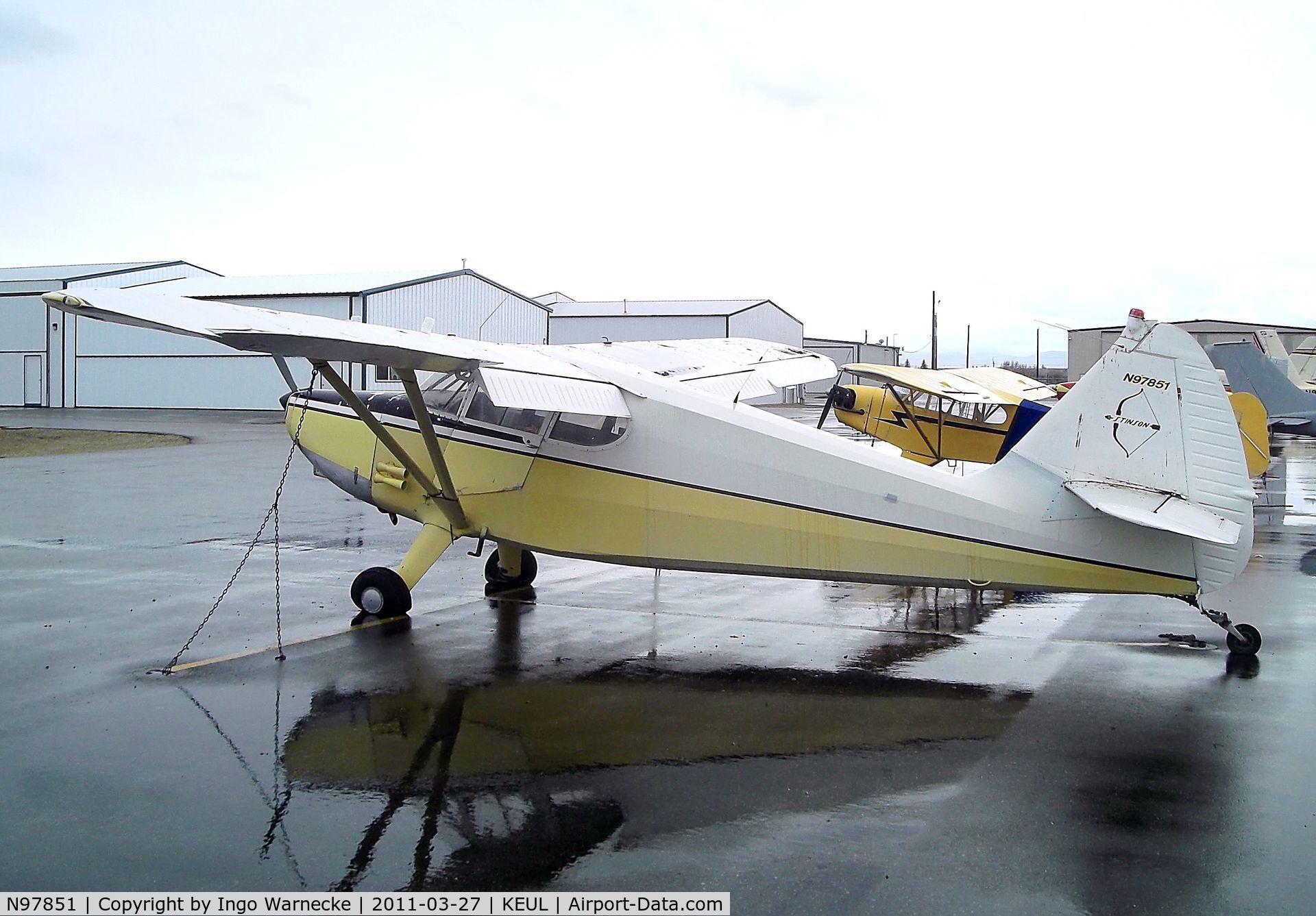 N97851, 1946 Stinson 108-1 Voyager C/N 108-851, Stinson 108-1 Voyager at Caldwell Industrial airport, Caldwell ID