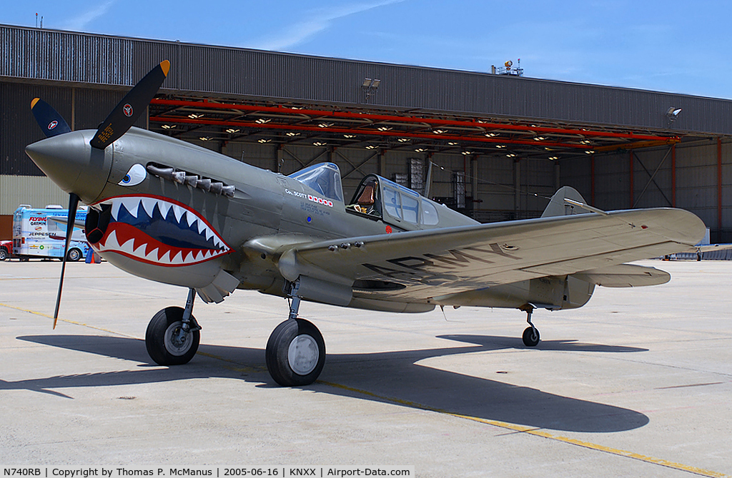 N740RB, 1944 Curtiss P-40N Warhawk C/N 33108, This aircraft crashed on 05 April 2009, into the Atlantic Ocean, off the coast of Long Island, NY. while practicing low level aerobatics.  The owner/pilot did not survive,  and the A/C was never recovered