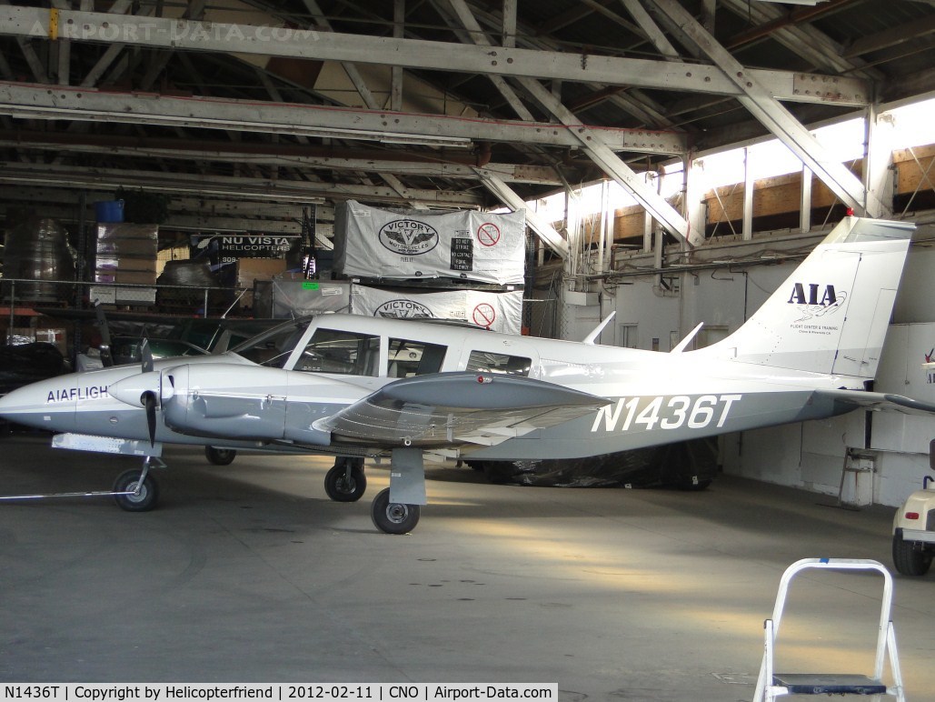 N1436T, 1972 Piper PA-34-200 Seneca C/N 34-7250317, Parked in AIA hanger