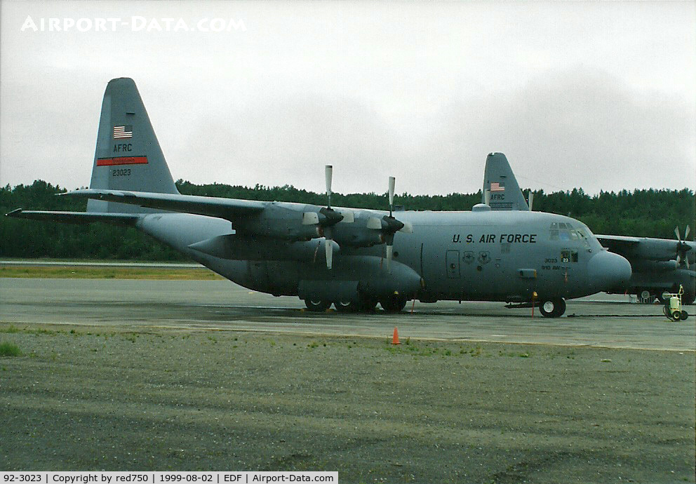 92-3023, 1992 Lockheed C-130H Hercules C/N 382-5314, Photograph by Edwin van Opstal with permission. Scanned from a color print.