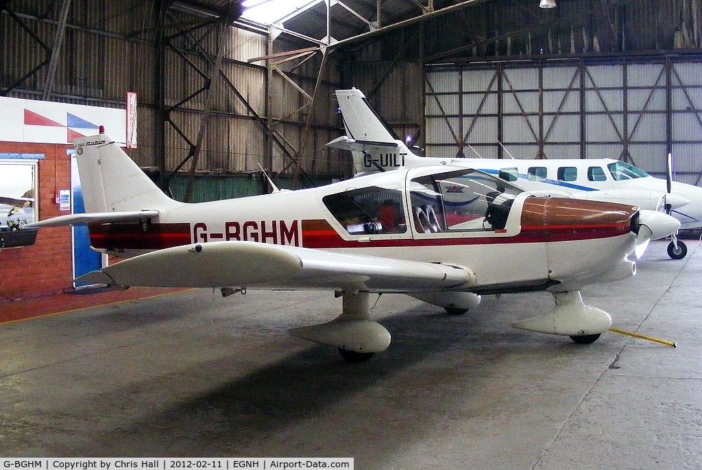 G-BGHM, 1979 Robin R-1180T Aiglon C/N 227, inside the Westair hangar