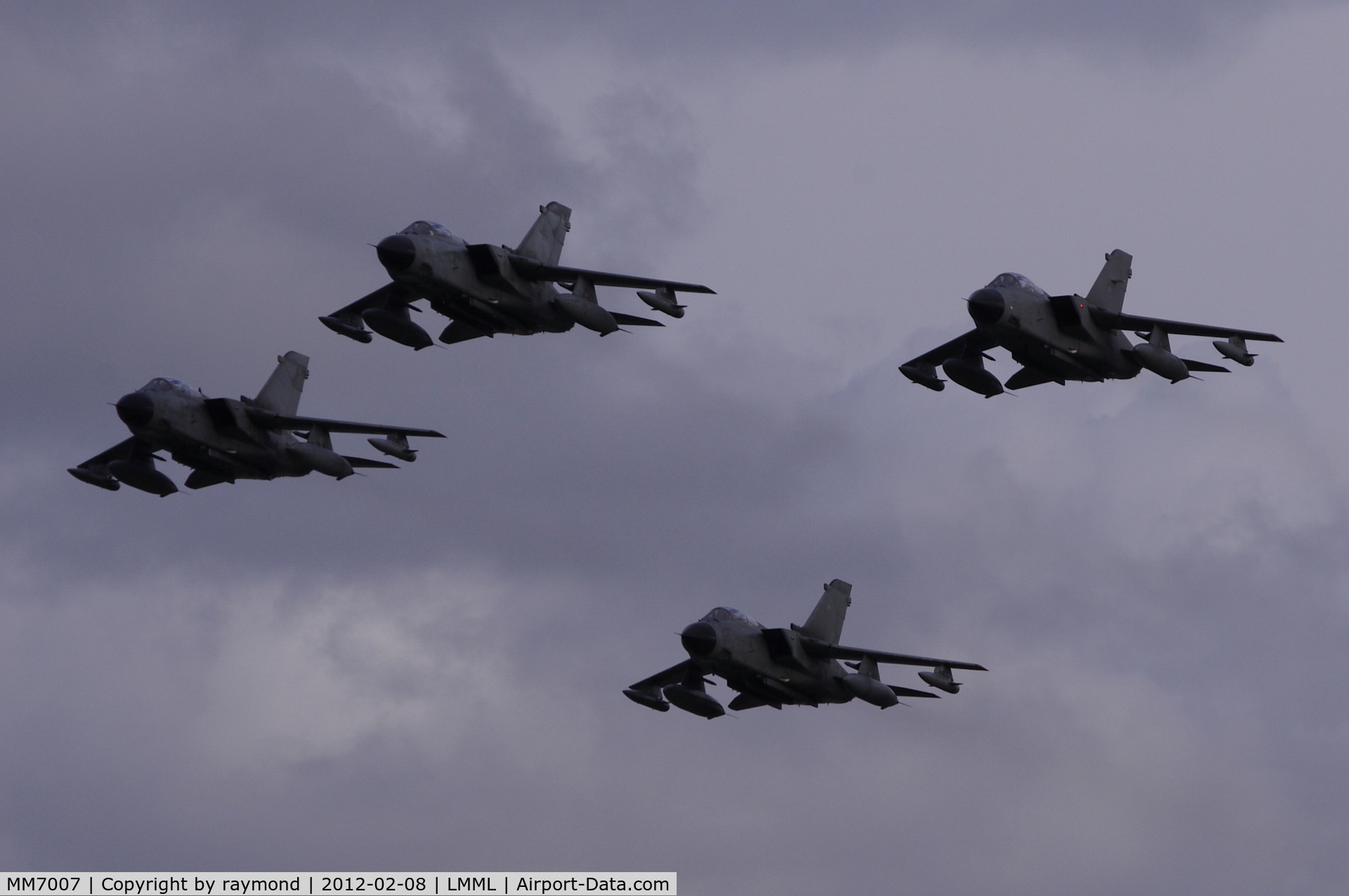 MM7007, Panavia Tornado IDS C/N 114/IS006/5010, Italian Air Force Tornadoes MM7007, MM7044, MM7071 & MM7083 of the Italian Air Force on the run in for a visit in Malta.