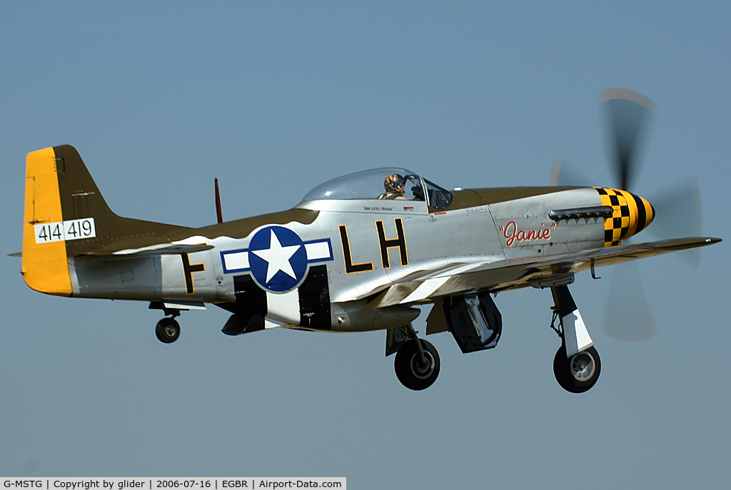 G-MSTG, 1945 North American P-51D Mustang C/N 124-48271, Off to do her thing!!