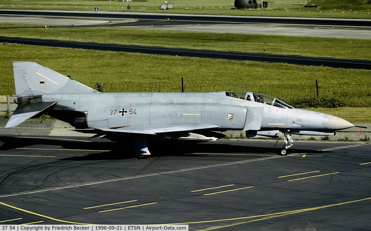 37 54, 1973 McDonnell Douglas F-4F Phantom II C/N 4481, parked at the flightline