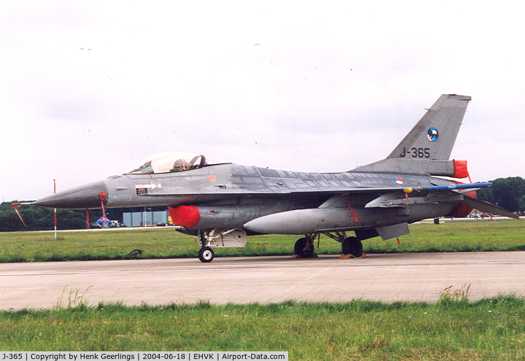 J-365, 1984 Fokker F-16AM Fighting Falcon C/N 6D-122, Dutch AF Open House Volkel , June 2004