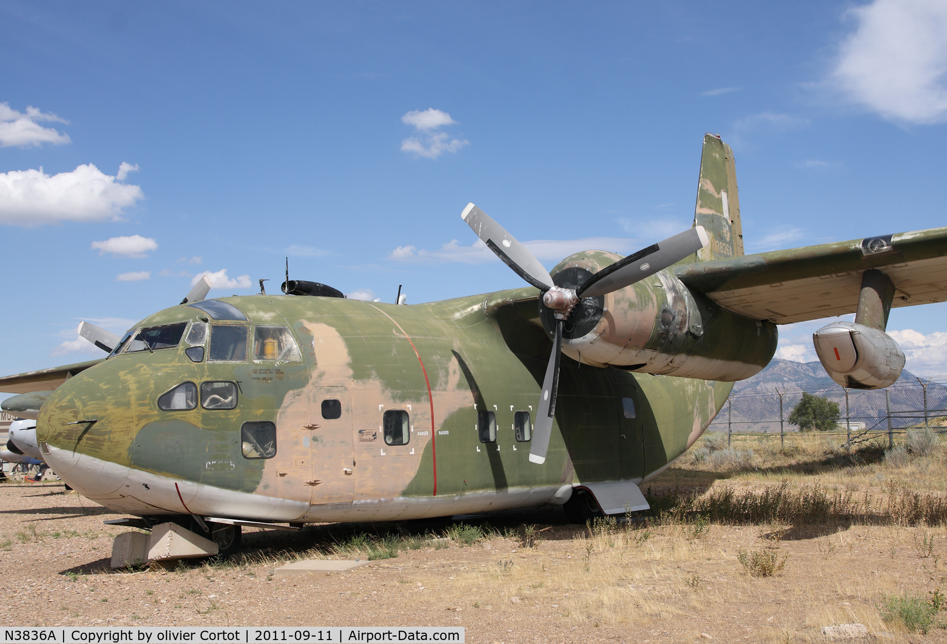 N3836A, 1955 Fairchild C-123K Provider C/N 20059, Now preserved at the Hill AFB museum, UT
