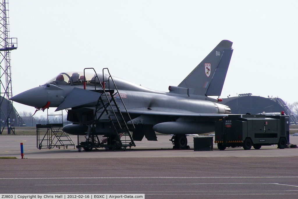 ZJ803, 2003 Eurofighter EF-2000 Typhoon T3 C/N 0013/BT004, 29(R)Sqn, Operational Conversion Unit (OCU) for the Eurofighter Typhoon