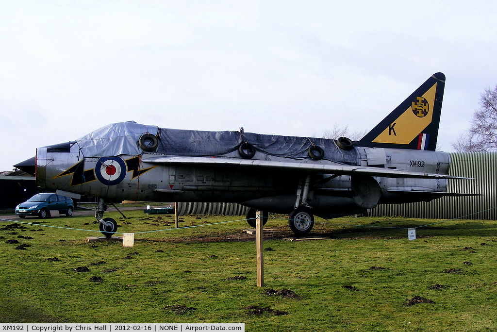 XM192, 1961 English Electric Lightning F.1A C/N 95090, former 111Sqn and ex RAF Wattisham gate guard preserved at the Thorpe Camp Visitors Centre