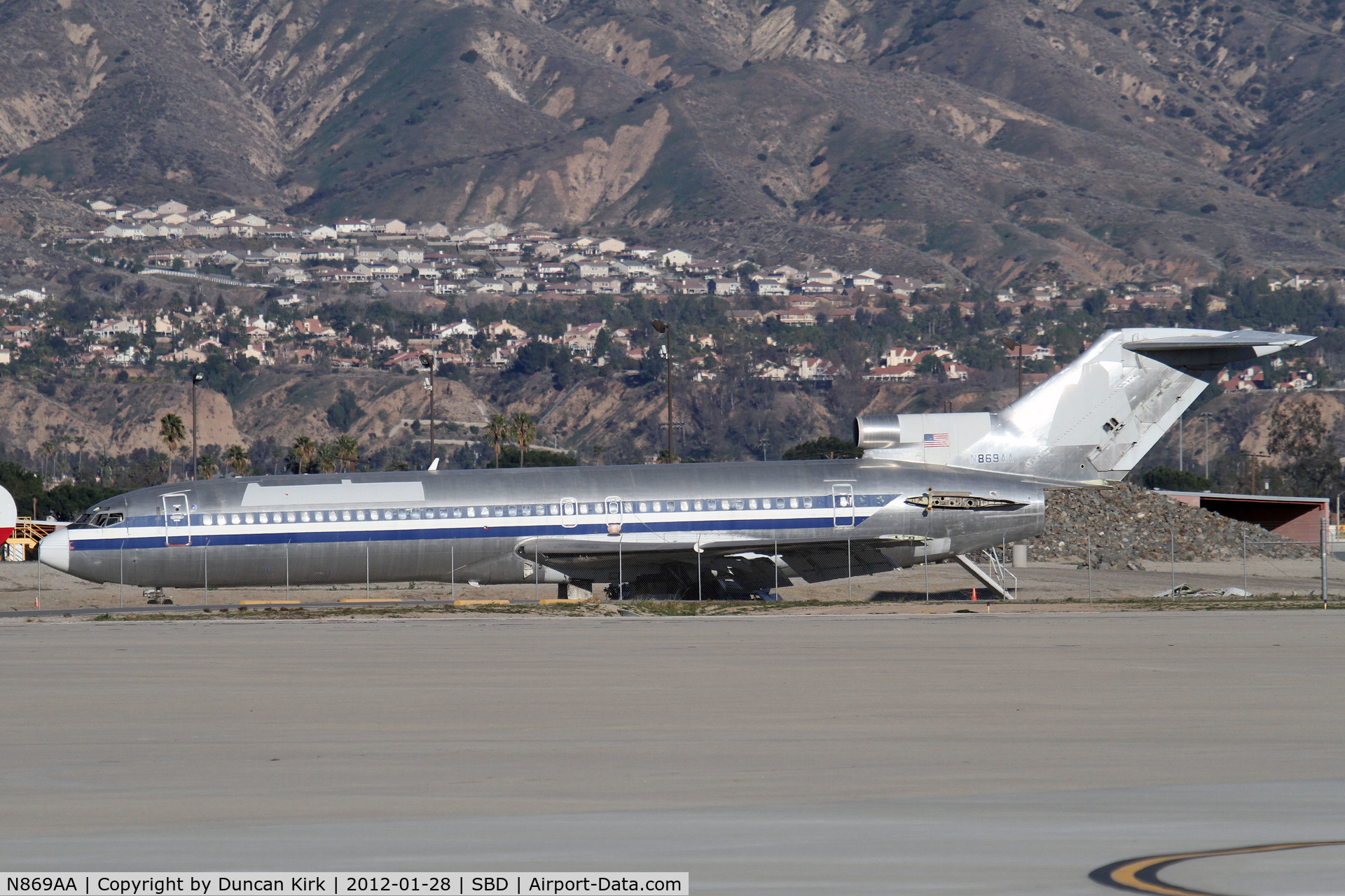 N869AA, 1977 Boeing 727-223 C/N 21374, Stored or being dismantled at San Bernardino