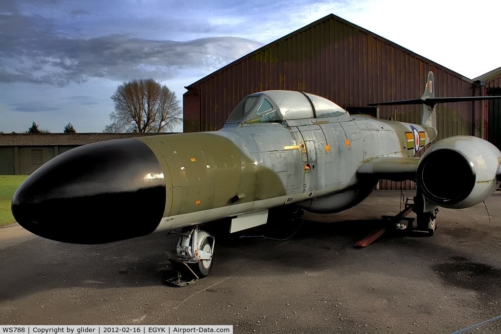 WS788, 1954 Gloster Meteor NF(T).14 C/N Not found WS788, Yorkshire Air Museum exhibit