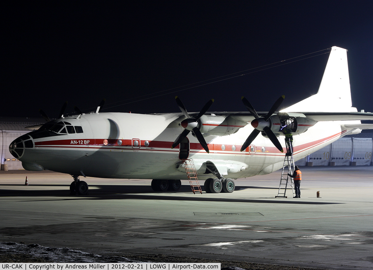 UR-CAK, 1993 Antonov An-12BP C/N 6343707, Cargo to BHX