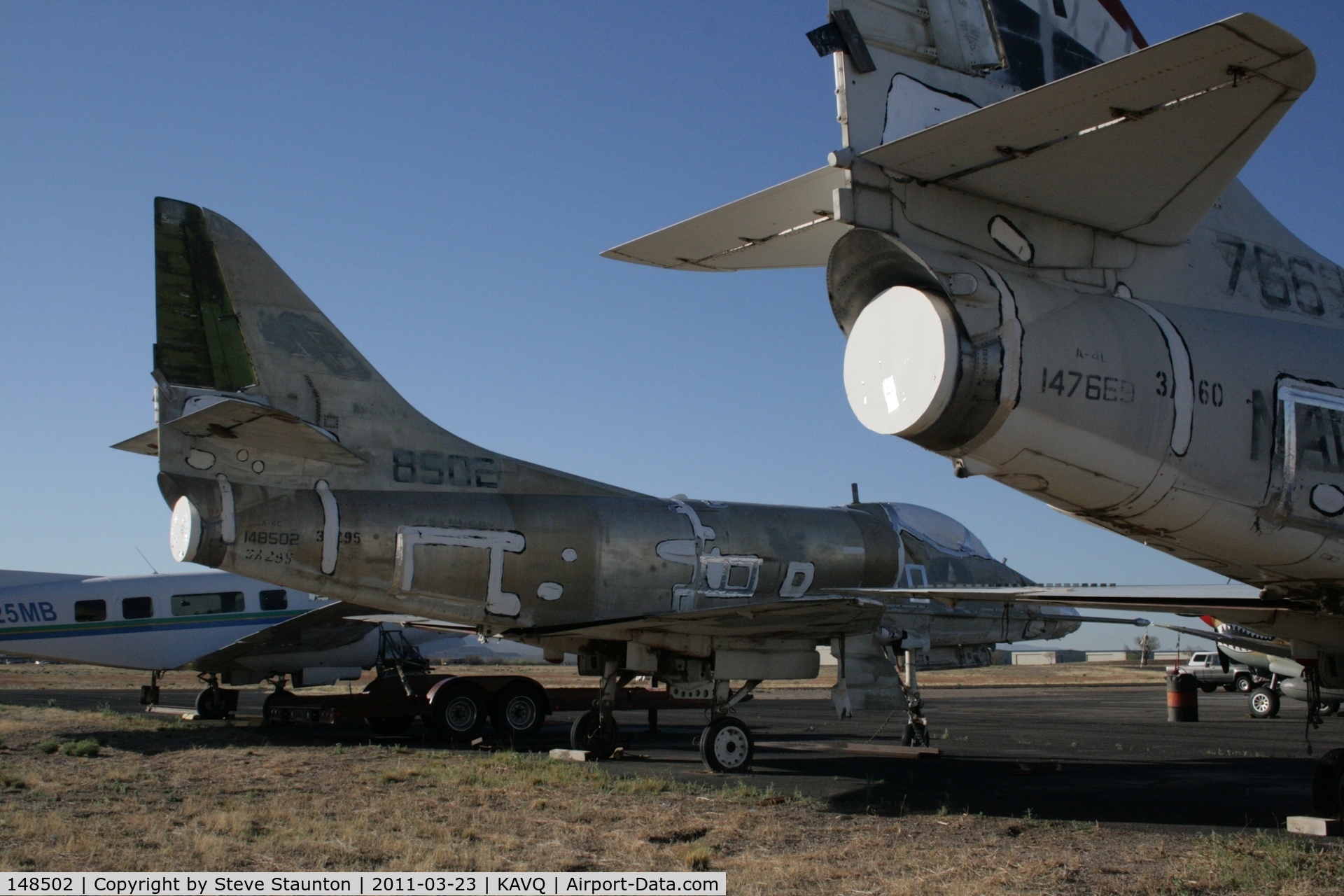 148502, Douglas A-4C Skyhawk C/N 12695, Taken at Avra Valley Airport, in March 2011 whilst on an Aeroprint Aviation tour