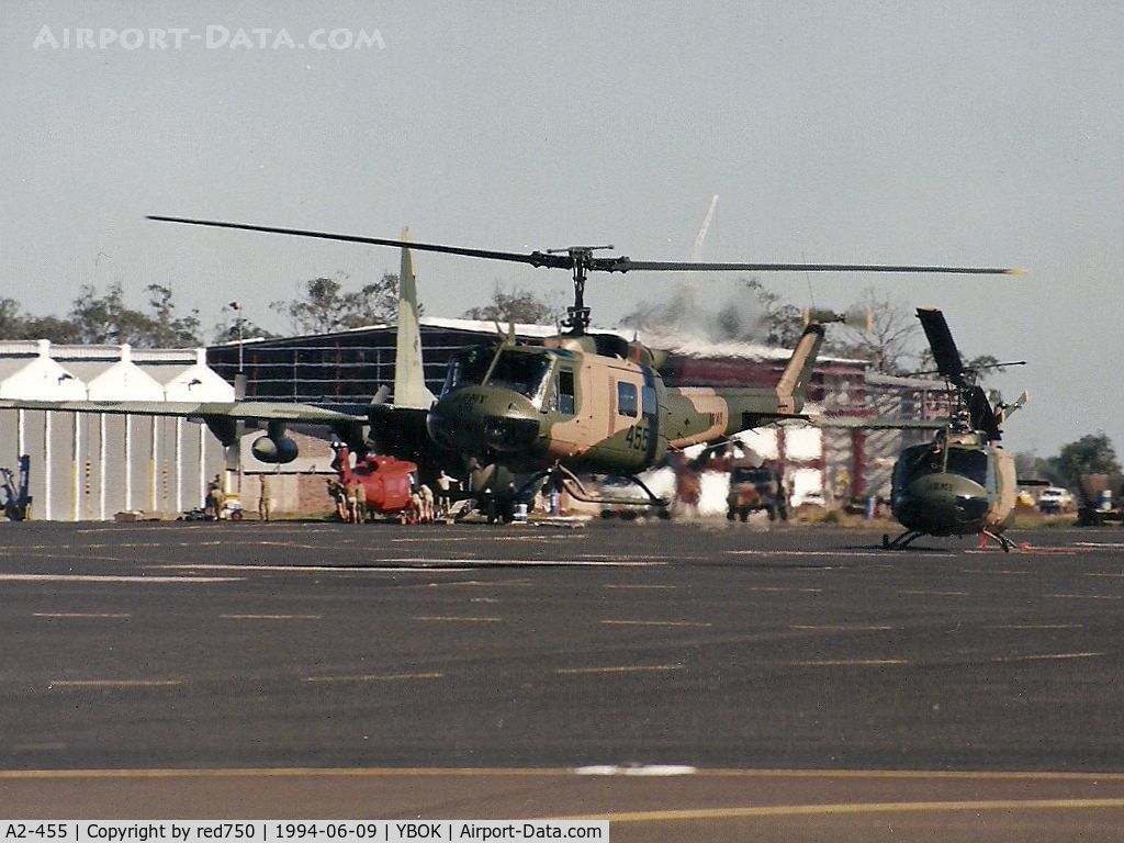 A2-455, Bell UH-1H Iroquois C/N 12455, Photograph by Edwin van Opstal with permission. Scanned from a color print.