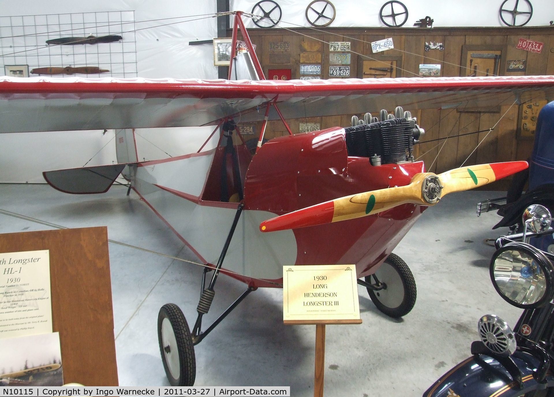 N10115, 1991 Long Longster III C/N 3, Long Henderson (E.H. Fletcher) Longster III at the Western Antique Aeroplane and Automobile Museum, Hood River OR