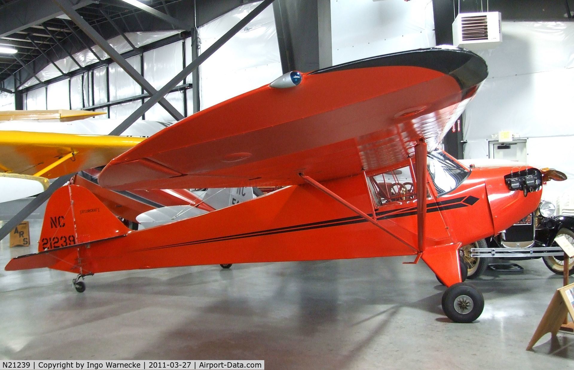 N21239, 1938 Taylorcraft BC-65 C/N 1029, Taylorcraft BC-65 at the Western Antique Aeroplane and Automobile Museum, Hood River OR