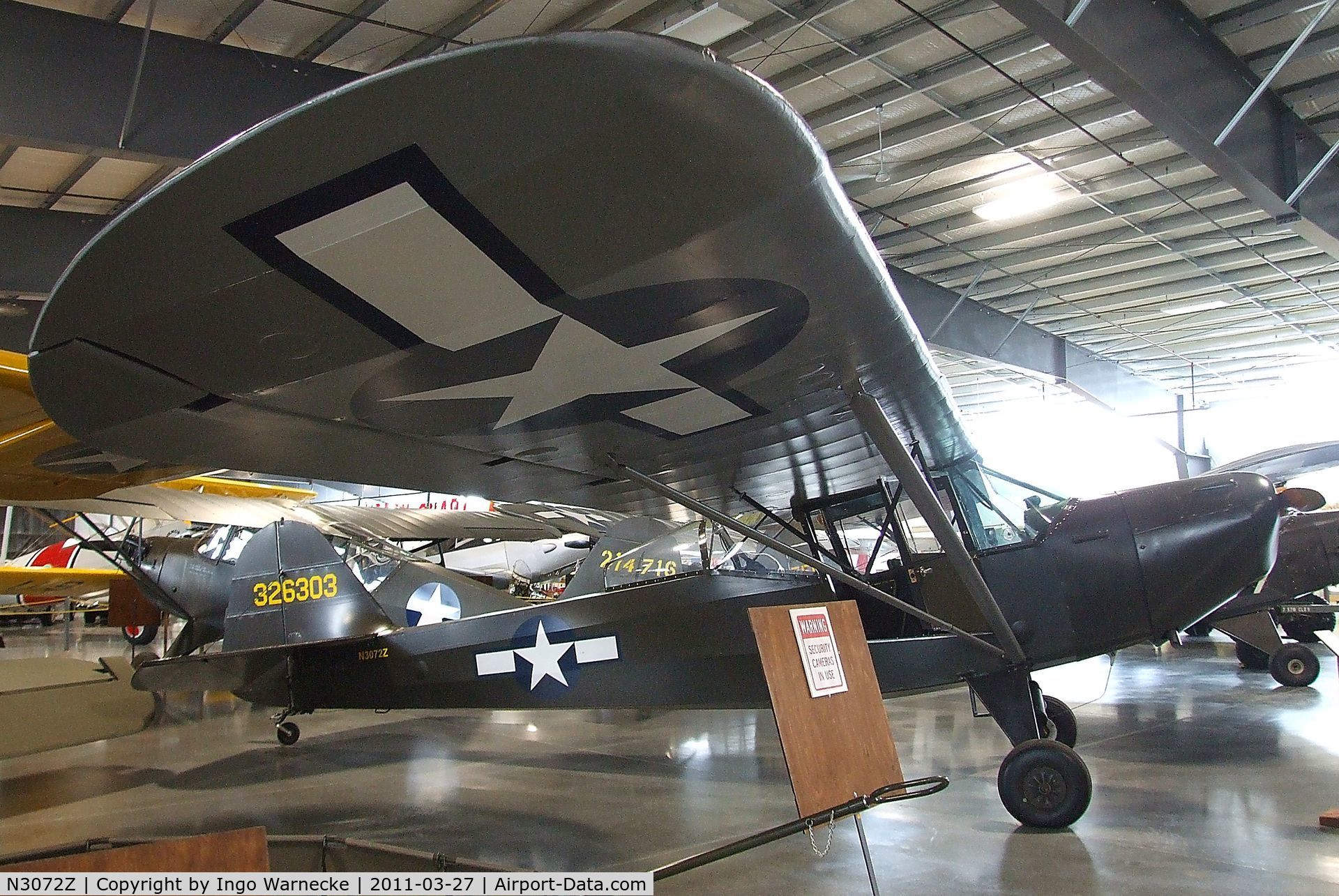 N3072Z, 1943 Taylorcraft DCO-65L2M C/N L-5615, Taylorcraft DCO-65L2M at the Western Antique Aeroplane and Automobile Museum, Hood River OR