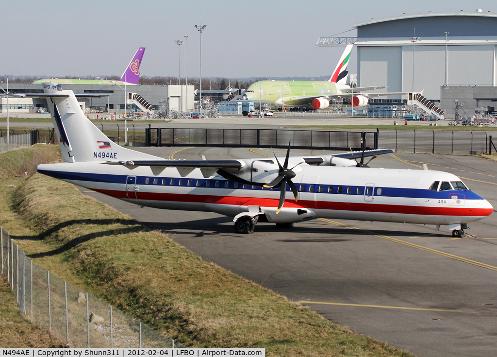 N494AE, 1997 ATR 72-212A C/N 494, Returned to lessor and stored here...
