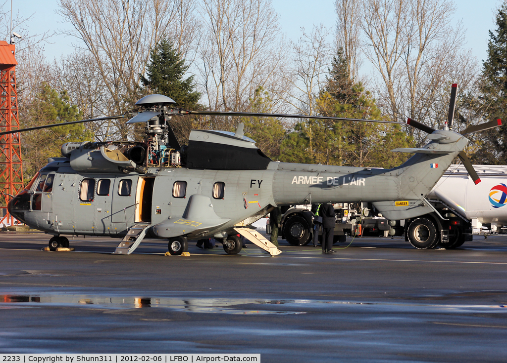 2233, Aérospatiale AS-332L-1 Super Puma C/N 2233, Arriving from flight and parked at the military area...
