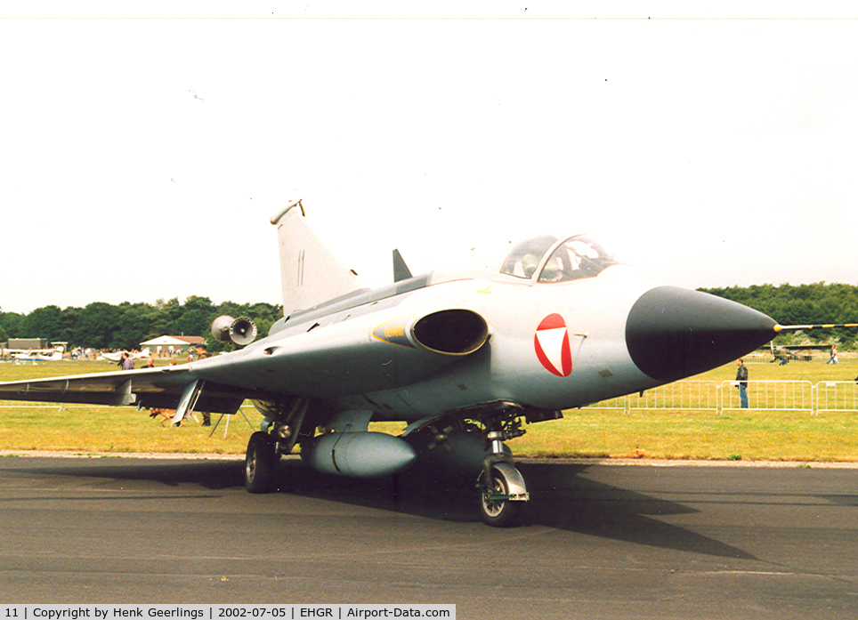 11, Saab J-35Oe MkII Draken C/N 35-1411, Dutch AF Open House 2002 , Gilze Rijen AB