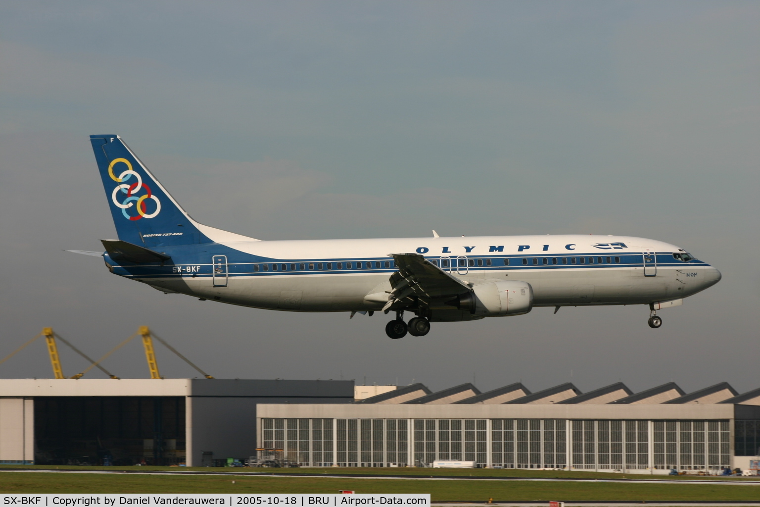 SX-BKF, 1991 Boeing 737-484 C/N 25430, view of maintenance workshop 40, destroyed by fire on May 05, 2006