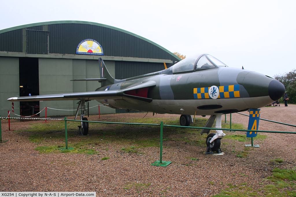 XG254, 1956 Hawker Hunter FGA.9 C/N 41H/680055, Preserved Flixton