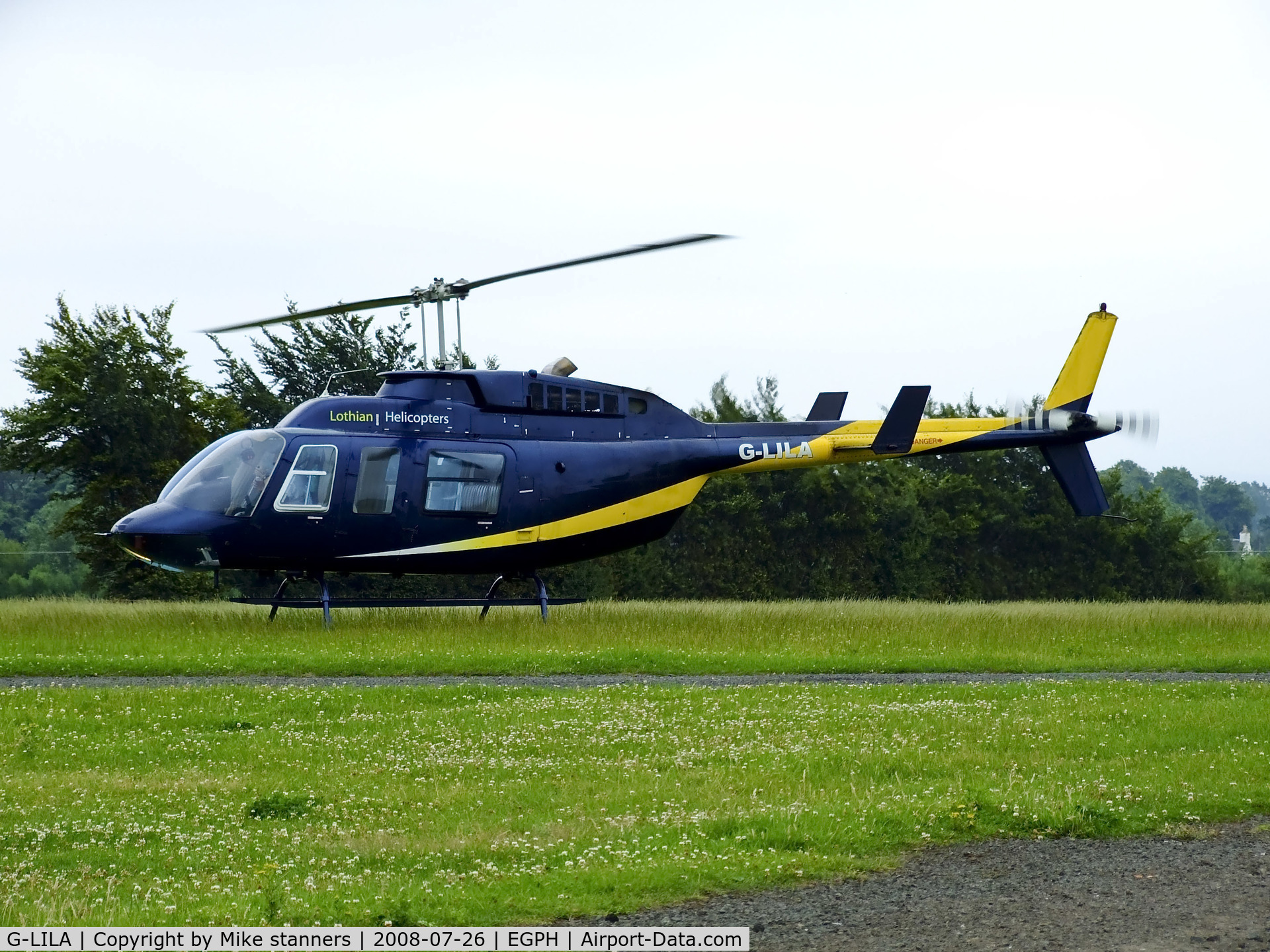 G-LILA, 1980 Bell 206L-1 LongRanger II C/N 45548, Lothian helicopters Bell206L at Ingleston