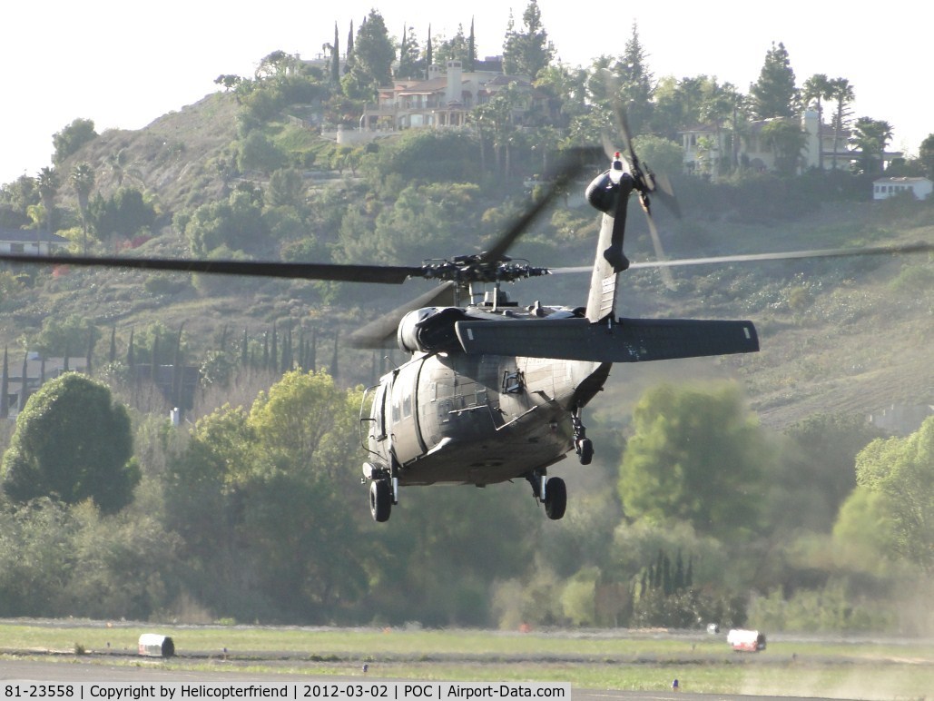 81-23558, 1981 Sikorsky UH-60A Black Hawk C/N 70.279, Taking off from taxiway Sierra