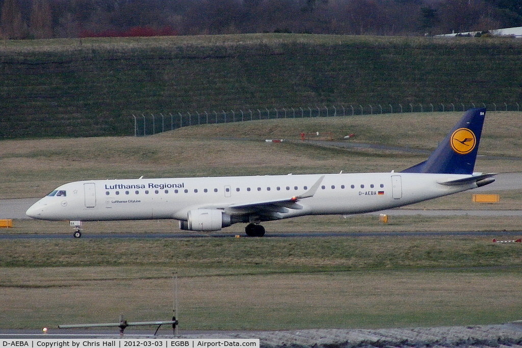 D-AEBA, 2009 Embraer 195LR (ERJ-190-200LR) C/N 19000314, Lufthansa Regional