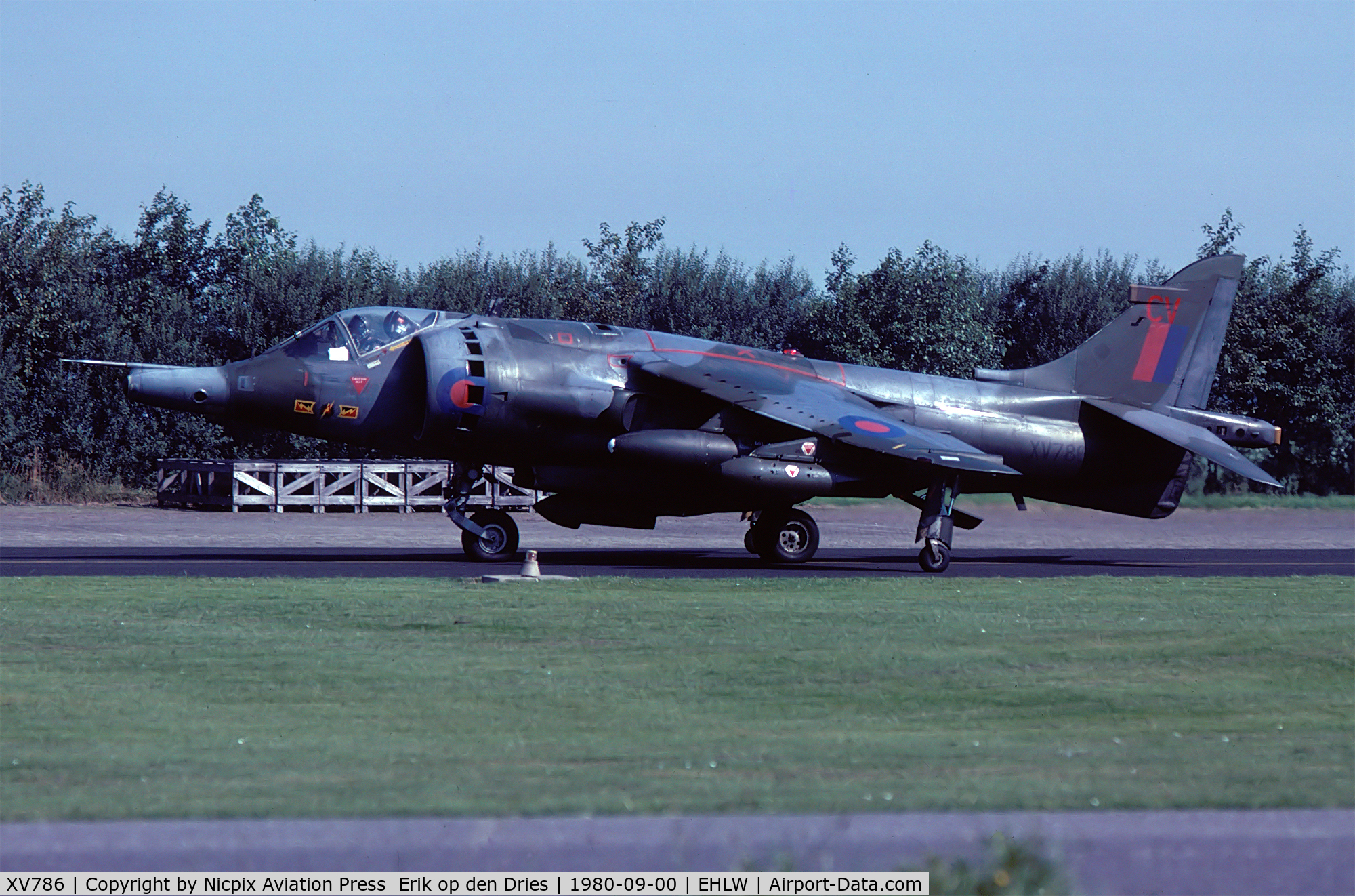 XV786, Hawker Harrier GR.3 C/N 712036, RAF-Germany Harrier GR.3 seen here at Leeuwarden AB.