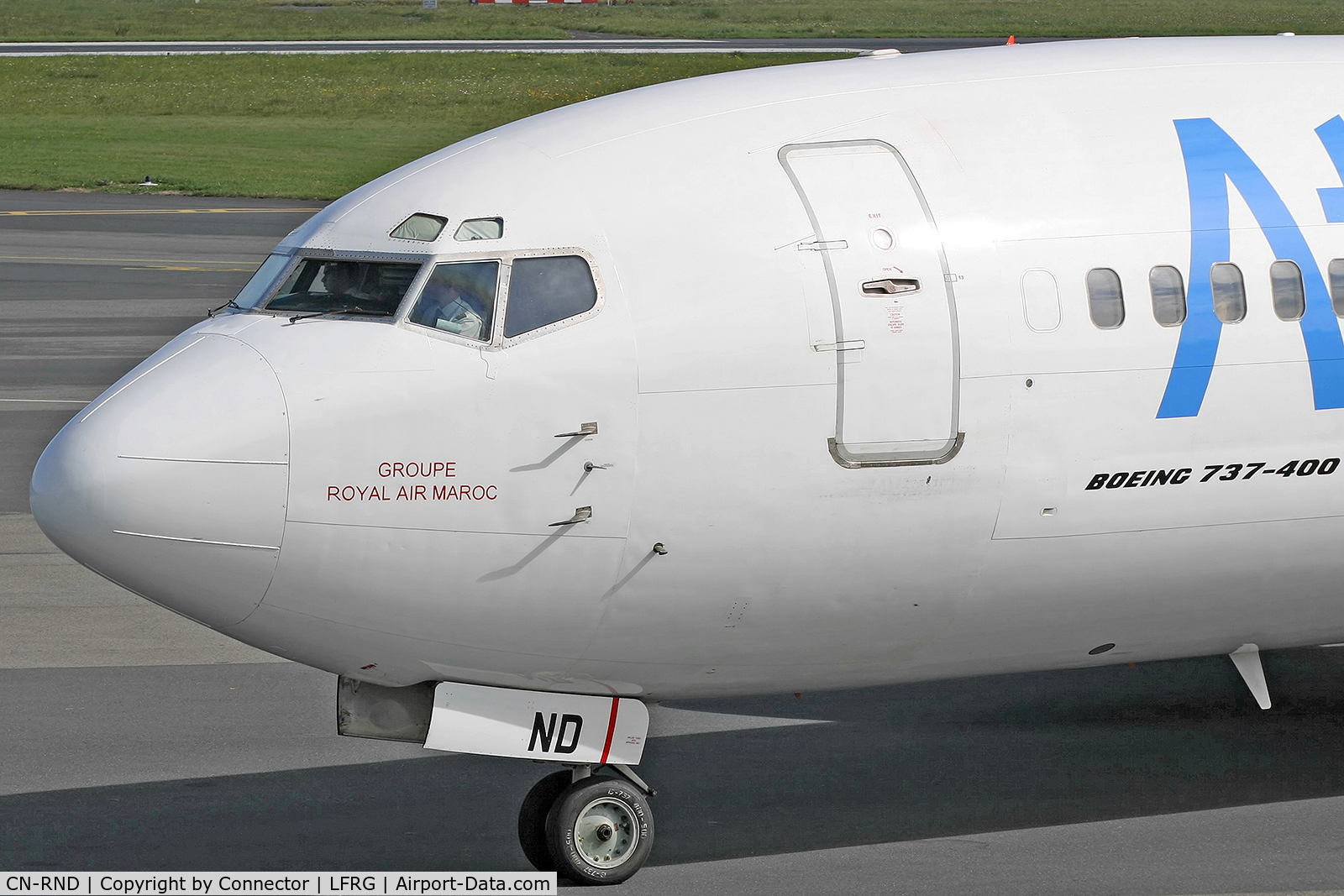 CN-RND, 1994 Boeing 737-4B6 C/N 26530/2588, Close up of the nose section.