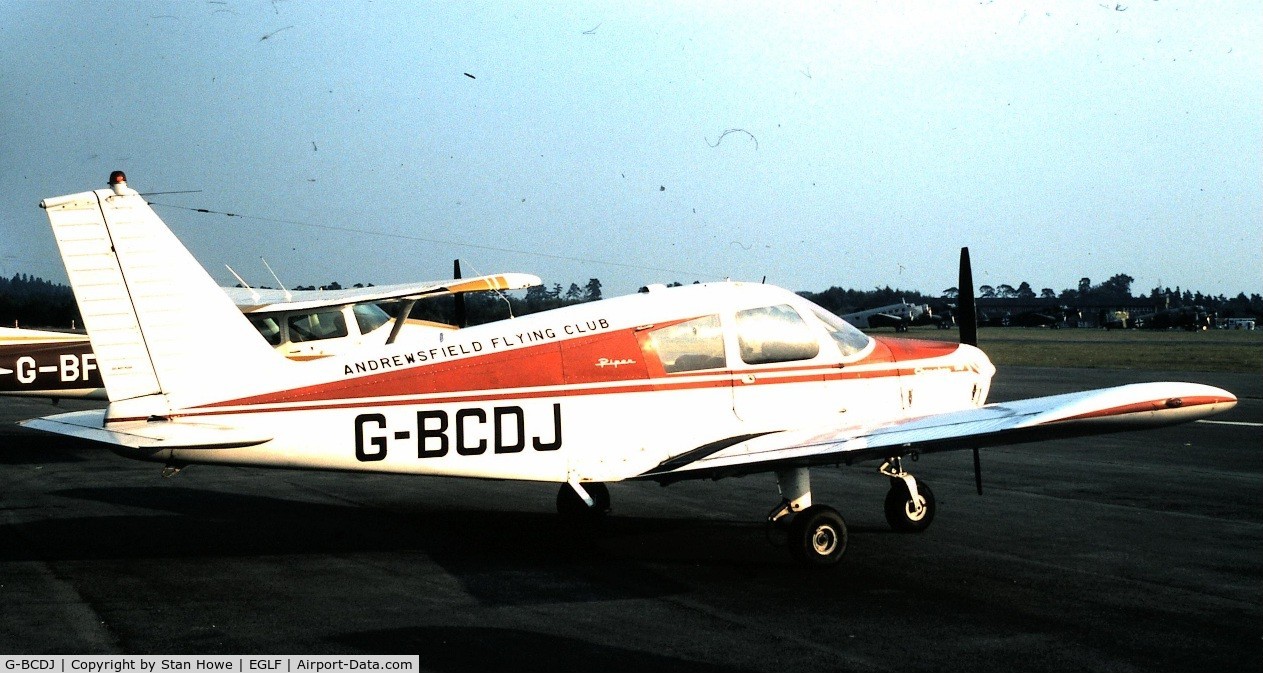 G-BCDJ, 1968 Piper PA-28-140 Cherokee C/N 28-24276, Farnborough Airshow 1980.