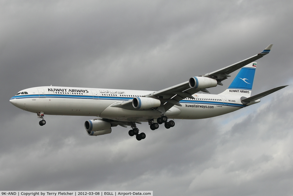 9K-AND, 1995 Airbus A340-313 C/N 104, Kuwait Airbus A340-313, c/n: 104