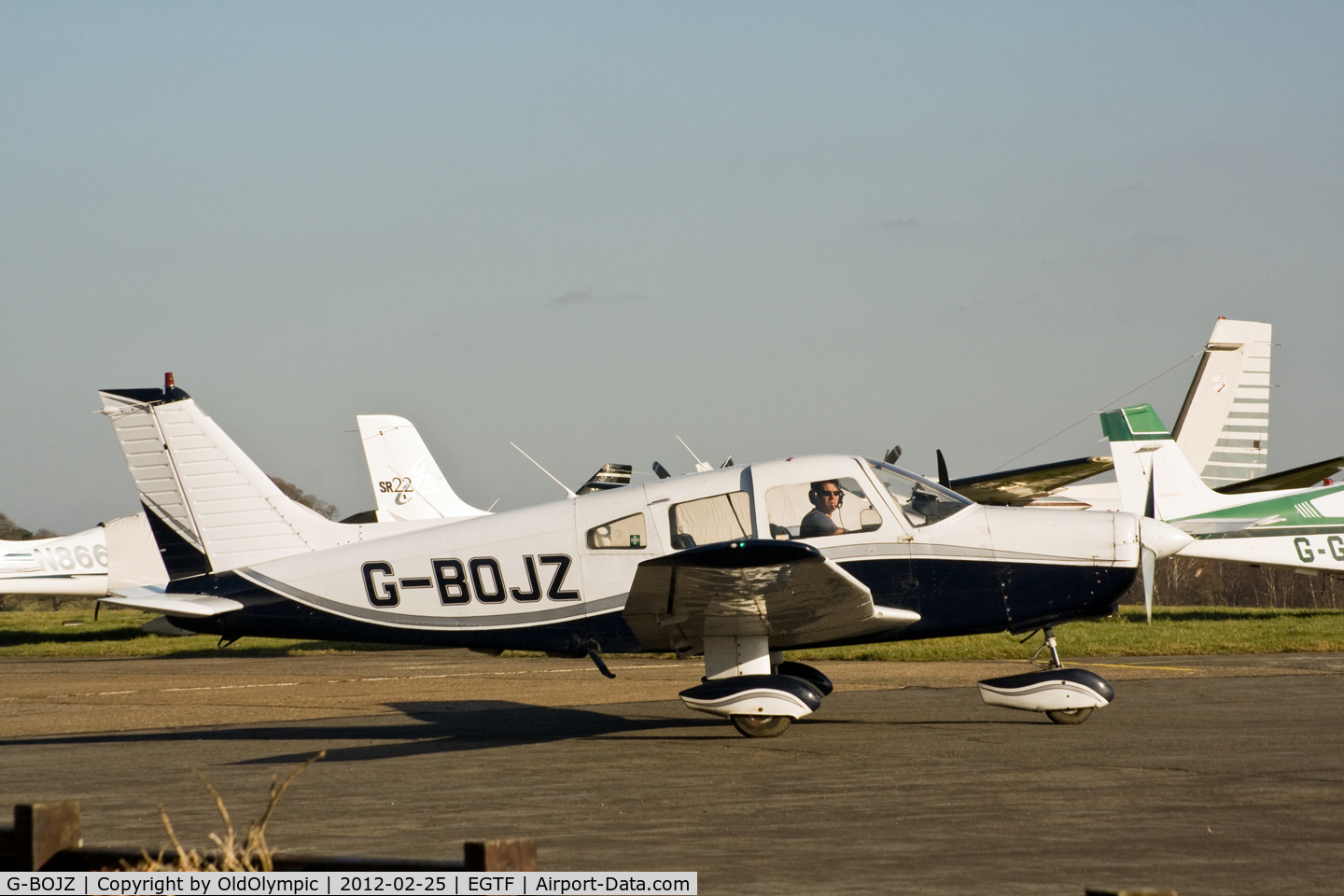 G-BOJZ, 1979 Piper PA-28-161 Cherokee Warrior II C/N 28-7916223, Company logo removed after Cabair's demise