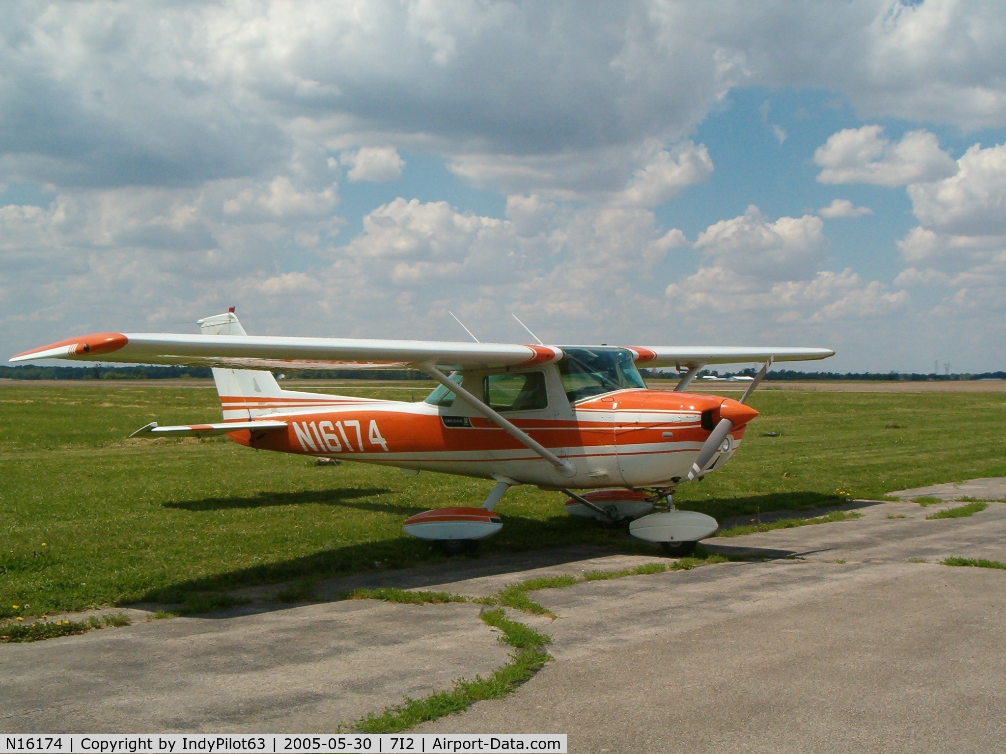 N16174, 1972 Cessna 150L C/N 15073523, A pretty Cessna 152 belonging to the airport