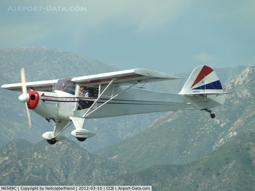 N6588C, 1992 Taylorcraft/Swick T-Clips C/N 1, On high final to runway 24