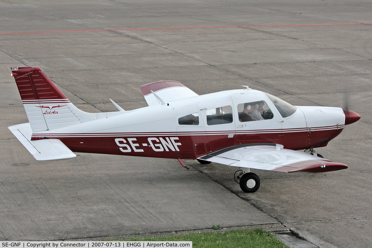 SE-GNF, Piper PA-28-181 Cherokee Archer II C/N 28-7690149, Nightstopper at EHGG.