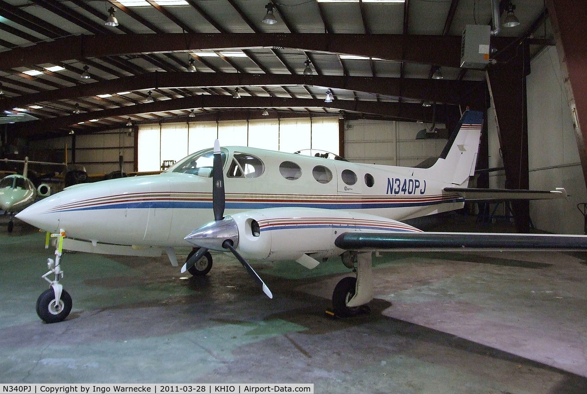 N340PJ, 1975 Cessna 340 C/N 340-0539, Cessna 340 at Portland-Hillsboro Airport, Hillsboro OR